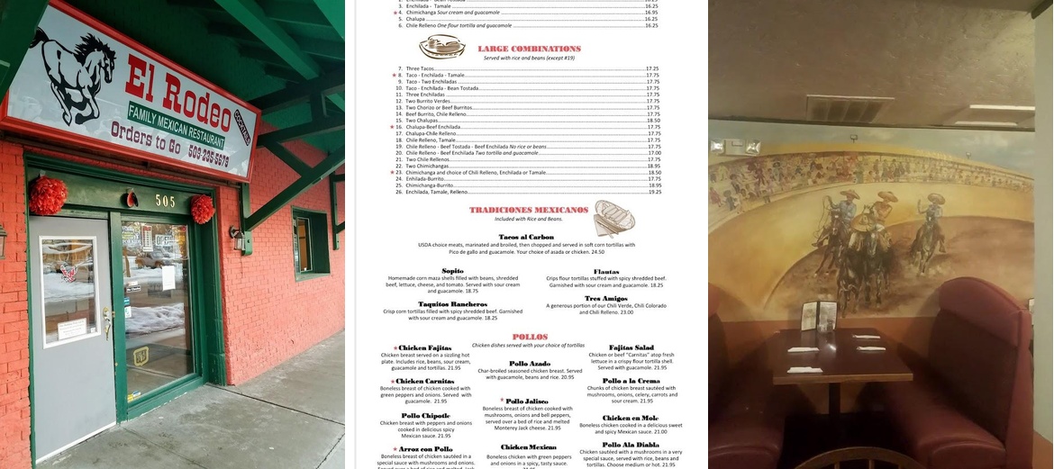 El Rodeo Menu