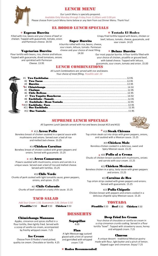El Rodeo Menu image 3